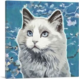 Ojos Azules Cat Breed Blue-1-Panel-18x18x1.5 Thick