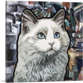Ojos Azules Cat Breed-1-Panel-12x12x1.5 Thick
