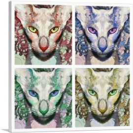 Oriental Shorthair Cat Breed Collage-1-Panel-18x18x1.5 Thick