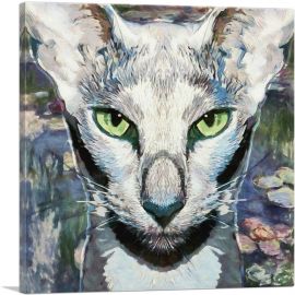 Oriental Shorthair Cat Breed Pond-1-Panel-12x12x1.5 Thick