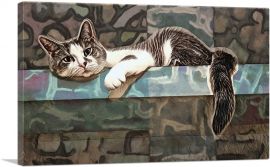 Aegean Cat Breed Lounging-1-Panel-60x40x1.5 Thick