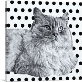 Ragamuffin Cat Breed Dots-1-Panel-36x36x1.5 Thick