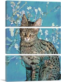 Savannah Cat Breed-3-Panels-60x40x1.5 Thick
