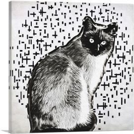 Siamese Cat Breed-1-Panel-18x18x1.5 Thick