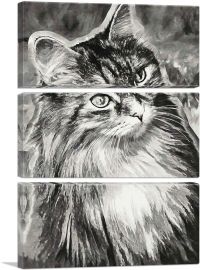 Siberian Cat Breed-3-Panels-90x60x1.5 Thick