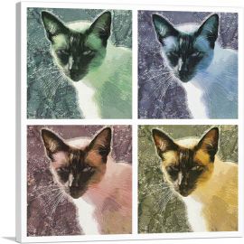 Snowshoe Cat Breed Collage-1-Panel-12x12x1.5 Thick