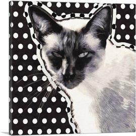 Snowshoe Cat Breed Dots-1-Panel-18x18x1.5 Thick