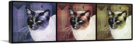 Tonkinese Cat Breed Panoramic-1-Panel-36x12x1.5 Thick