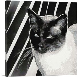 Tonkinese Cat Breed Stripes-1-Panel-36x36x1.5 Thick