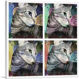 Toyger Cat Breed Collage-1-Panel-18x18x1.5 Thick