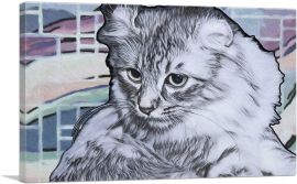 American Curl Cat Breed Light-1-Panel-18x12x1.5 Thick
