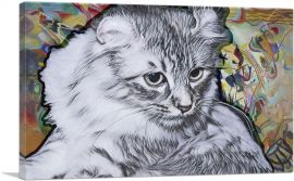 American Curl Cat Breed Multicolor-1-Panel-60x40x1.5 Thick