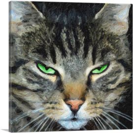 American Shorthair Angry Cat Breed-1-Panel-26x26x.75 Thick