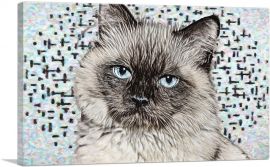 Balinese Cat Breed White-1-Panel-18x12x1.5 Thick