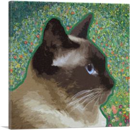 Birman Cat Breed Meadow-1-Panel-18x18x1.5 Thick