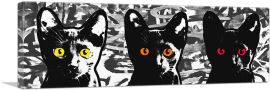 Bombay Cat Breed Bright Eyes Panoramic-1-Panel-36x12x1.5 Thick