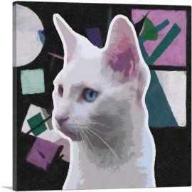 Burmilla Violet Cat Breed-1-Panel-18x18x1.5 Thick