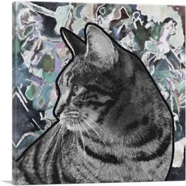 Domestic Cat Breed Gray-1-Panel-18x18x1.5 Thick