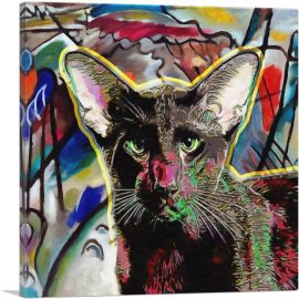 Havana Brown Cat Breed Multicolor-1-Panel-12x12x1.5 Thick