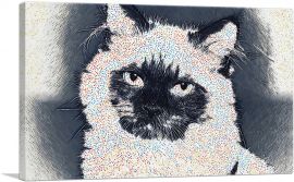 Himalayan Cat Breed Dots-1-Panel-60x40x1.5 Thick