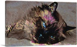 Himalayan Cat Breed Sparkling Face-1-Panel-18x12x1.5 Thick