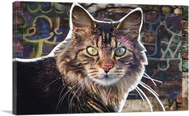 Maine Coon Cat Breed Alley-1-Panel-18x12x1.5 Thick