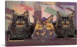 Maine Coons Cat Breed Friends-1-Panel-18x12x1.5 Thick