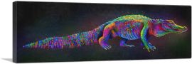Alligator Colorful Animal-1-Panel-36x12x1.5 Thick