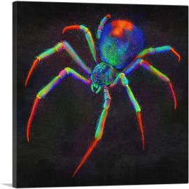 Black Window Spider Web Arachnid-1-Panel-26x26x.75 Thick