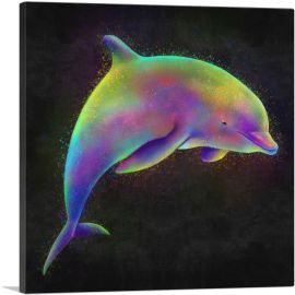 Bottlenose Dolphin-1-Panel-12x12x1.5 Thick