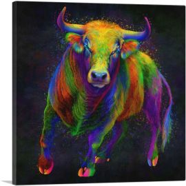 Bull Cattle Steer Animal-1-Panel-36x36x1.5 Thick