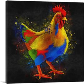 Chicken Fowl Hen Farm Animal-1-Panel-18x18x1.5 Thick