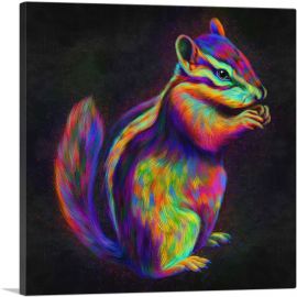 Chipmunk Striped Rodent-1-Panel-12x12x1.5 Thick