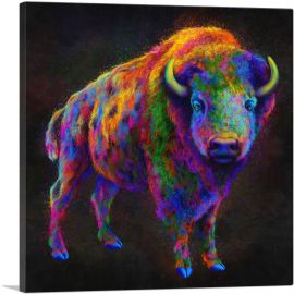 American Bison Buffalo Animal-1-Panel-36x36x1.5 Thick