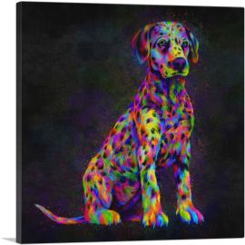 Dalmatian Dog Puppy Spots-1-Panel-12x12x1.5 Thick