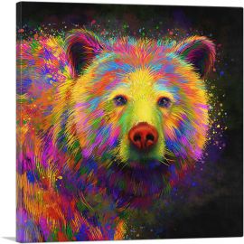 Grizzly Bear North American Brown-1-Panel-36x36x1.5 Thick