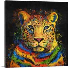 Leopard Africa Cat-1-Panel-18x18x1.5 Thick