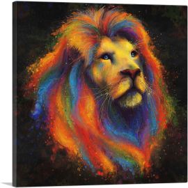 Lion Cat Africa King of Jungle-1-Panel-12x12x1.5 Thick