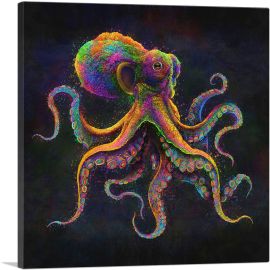 Octopus Animal Tentacles Sea Ocean-1-Panel-18x18x1.5 Thick