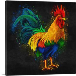 Rooster Bird Farm Animal-1-Panel-26x26x.75 Thick