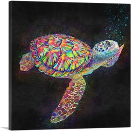 Sea Turtle Reptile-1-Panel-18x18x1.5 Thick