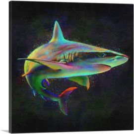 Shark Fish Shortfin Mako Tiger Ocean Sea-1-Panel-26x26x.75 Thick