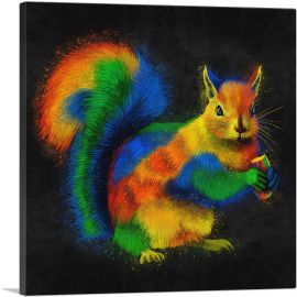 Squirrel Animal Holding Nut-1-Panel-12x12x1.5 Thick