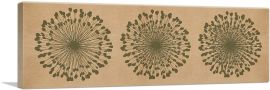 Dandelion Olive Beige Brown Panoramic-1-Panel-48x16x1.5 Thick