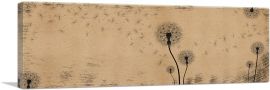Dandelion Brown Beige Panoramic-1-Panel-60x20x1.5 Thick