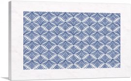 Art Deco Blue Organic Shapes on White-1-Panel-18x12x1.5 Thick
