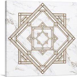 Art Deco Brown Lines on White-1-Panel-26x26x.75 Thick