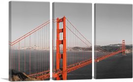 San Francisco Golden Gate Bridge-3-Panels-90x60x1.5 Thick