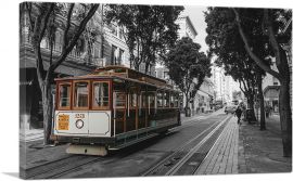 San Francisco Trolley In Avenue-1-Panel-18x12x1.5 Thick