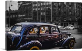 Black Vintage Car London-1-Panel-18x12x1.5 Thick